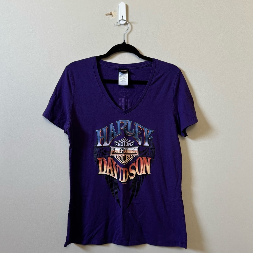 Harley Davidson women’s V-neck Arizona purple graphic t-shirt - Large